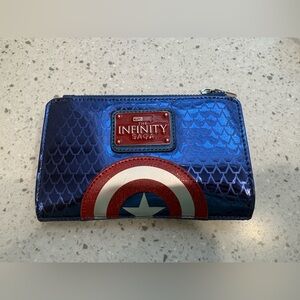 Marvel Infinity Saga Metallic Blue Wallet by Loungefly